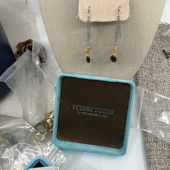 🌈 Rare Find Friday Rocks QVC Sterling Silver Gemstone Threader Earrings - Picture 10 of 12